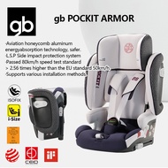 gb POCKIT ARMOR Ultra-compact car seat, designed for children from 9 months to 12 years, foldable hi