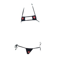 Womens Sexy Micro bikini Suit Anime Bikini Cosplay Lingerie Kawaii Bra and Panty Set Cute