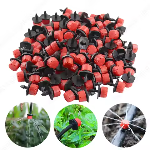 Adjustable Drip Irrigation Nozzle Sprinkler Emitter Micro Watering Spray Head for Balcony Greenhouse