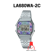 CASIO นาฬิกาข้อมือสายสเตนเลสสตีล ของแท้ 100% LA680WA-1 LA680WA-1B LA680WA-2C LA680WA-4C LA680WA-7 กั
