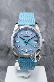 【定制】Seiko Mod Automatic Watch 36mm Datejust 款 灰藍貝母面淺藍牛皮皮帶 精工改裝自動機械錶