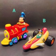 迪士尼 絕版 稀少 米奇 米老鼠 迴力車 火車 熱狗車 車子 玩具 公仔