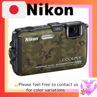 Nikon Digital Camera COOLPIX AW100 Forest Camouflage AW100CM direct from japan used