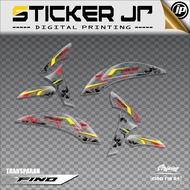 Stiker Striping Dekal Transparan Pelindung body aksesoris Sepeda Motor Honda FINO FI NEW FINO 125 Ba