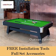 3IN1 Marble Snooker Table Billiard Meja Snooker America Style Auto Return Ball FULL SET (Free Instal