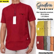 Godiva Buttoned Shirt For Men Hem Koko | Baju Godiva Kancing Laki-Laki Hem Koko