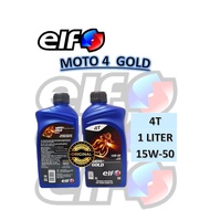 ELF Moto 4 Gold (15W50) Minyak Enjin Motorsikal – Asli dari Singapura (ELF Moto 4 Gold (15W50) Engin
