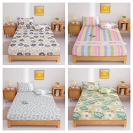 New goods Rainbow Cloud Cartoon Printed Flower mattress cover Fitted Bedsheet Single / Queen / King/super king Size bedsheet cadar European style bed sheet