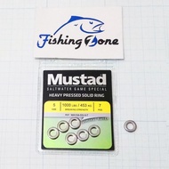 Mustad HEAVY PRESSED SOLID Ring MA104-SS Size 5 (BS1000Lb/453Kg) 7pcs