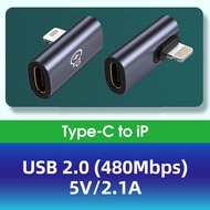 FONKEN Elbow 8-Pin To USB Type C สายชาร์จข้อมูลอะแดปเตอร์แปลงสำหรับ iPhone 13 12 Xiaomi โทรศัพท์มือถือแท็บเล็ต USB C ถึง C อะแดปเตอร์