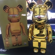 Bearbrick - Garfield Gold Gear Sound 400% 28 cm High Quality ABS Anime Action Figures / Toys / GK / Collections / Gifts