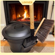 Ash Bucket Iron Accessories Sturdy Shovels Black Efficient Multifunctional for Fireplace Charcoal Bu