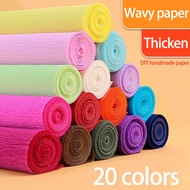 Thick Crepe Paper Carnation diy Flower Handmade Material Paper Colorful Crepe Paper Rose Curling Paper Hand Kneading Paper Gift Wrapping Wave Paper