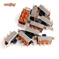 YOLANDA 5pcs Micro Mini Toggle Switch, SS-23F19G5 Panel Mount Slide Switches,  6A/125V 3A/250V AC 5m