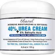 Ebanel 40% Urea Cream Contains 2% Salicylic Acid, Suitable for Foot Care for Dry and Cracked Heels, 
