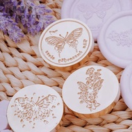 stamp chop 火漆印章 cop nama stamp Fire Lacquer Seal Head European Retro INS Style Butterfly Series Wedd