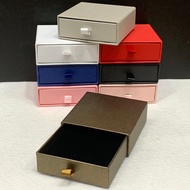 กล่องใส่เครื่องประดับ Jewelry Box (Ribbon) กล่องของขวัญ กล่องกระดาษ แบบดึงลิ้นชัก(ริบบิ้น) มีฟองน้ำด้านใน *มีหลายสีมาก*