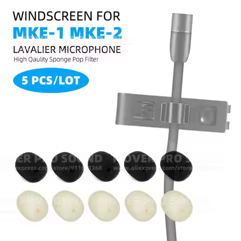 Windscreen Foam For SENNHEISER MKE 1 2 MKE-1 EW MKE-2 4 5 MKE1 MKE2 Lavalier Microphone Sponge Lapel