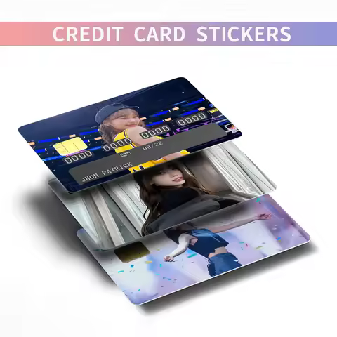 Le Chaewon Sserafim Stickers Bank Credit Card Stickers Metro-Card Skin Cover Waterproof Removable De