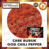 Cabe Bubuk Ghost Pepper 50gr Cabai God Chili Spicy Powder 50 Gr GAFI Bumbu nya Noodle Cup Potato Mie