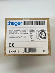 Hager EH711 16A 24H Timer ( OLD MODEL ) // Hager EHN711 13A 24H Timer ( NEW MODEL ) ( NEW MODEL BASE