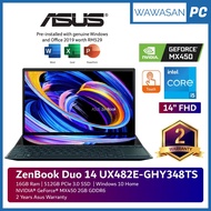Asus ZenBook Duo 14 UX482E-GHY348TS 14 inch FHD Touch Laptop Celestial Blue, I5-1135G7,16GB,512GB SSD,MX450 2GB,W10,HS