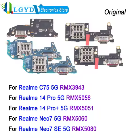 Charging Port Board For Realme C75 5G RMX3943 / 14 Pro 5G RMX5056 / 14 Pro Plus 5G RMX5051 / Neo7 5G