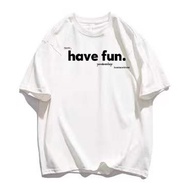 COD21361 Short-Sleeved T-Shirt Female Korean Version Loose Hong Kong Style Letter Printing ins Haraj