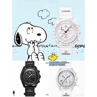 SWATXH Tripartite Co branded Snoopy Watch Planet Glow Watch