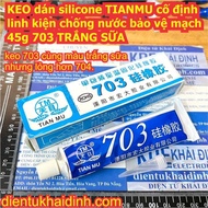 Tianmu 704 Kafuter K 704B ADHESIVE 45g, fixing components in MILK WHITE / BLACK color kde3999