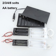 2 3 4 Slots ports AA Battery transparent black 2xAA 3xAA 4XAA 8AA Power Storage Case Box Holder Lead
