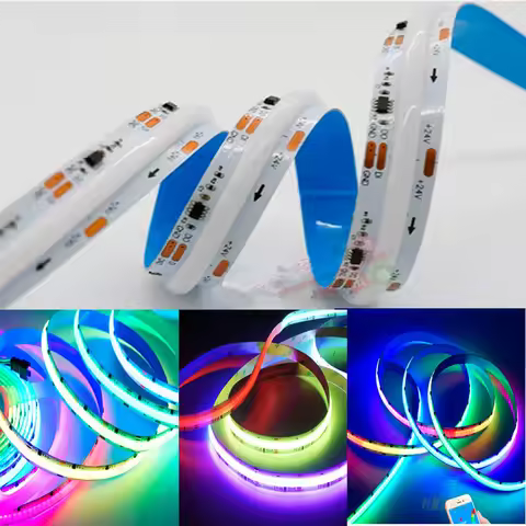 RGBIC COB 24V LED Light Waterproof IP65/IP68 DC12/24V Full RGB High Density Flexible Addressable Pix