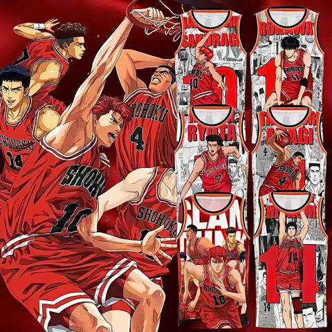 25 Years of Best-selling New Japanese Anime Slam Dunk Basketball Vest, Children and Adults Sports Sw