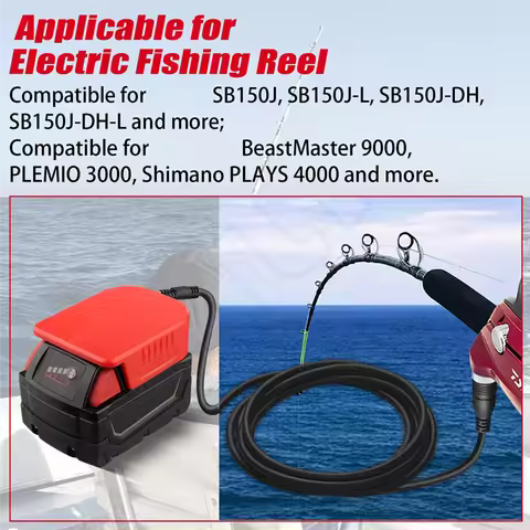 A58Z Battery Adapter For 18V M18 Battery For Daiwa BM2300/For Shimano 14.4V Beastmaster 9000 Electri
