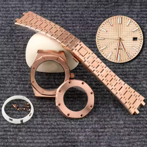 Case NH35 Royal Oak NH35 41mm Case Stainless Steel Bracelet Fit Royal Oak Sapphire glass Watch Case 