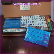 [現貨 即日可取 GM804 藍水晶] 越南麻雀連盒+籌碼+麻雀牌尺+骰子 不漏洞拉 越南牌 馬吊/麻將 Vietnam Mahjong in a Case 全154只 有牌尺 打台牌一樣掂