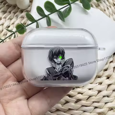 Cartoon Cool Anime CODE GEASS Earphone Case For Apple AirPods 4 3rd Pro2 Transparent Cover For Airpo