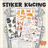 Cute Cat Stickers Orange Cat Black Cat White Cat Stickers Journal Stickers