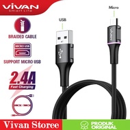 VIVAN Kabel Data VDM Data Kabel Micro USB Android 2.4A 100CM /200CM