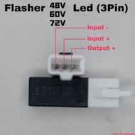 48V60V72V Electric Motorcycle LED Turn Signal Flasher 12V Lampu LED Motor Lampu Motor