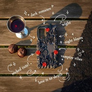 HP (decobytos) PRE-ORDER Decoden Phone Case Casing 田Dark FlowerGothik For All Types Handmade Deco Cr