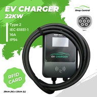 EV Charger 22KW 16A 3 Phase EVSE Wallbox EV Charging Station with Type 2 Cable BYD BMW Volvo Tesla