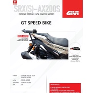 GIVI QJMOTOR AX200S HEAVY DUTY EXTREME SPECIAL RACK (SRX(S)-AX200S) WITH LED STOP LIGHT BASE PLATE