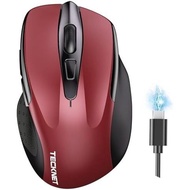 TECKNET Wireless Mouse (BT5.0/3.0 & 2.4G) Rechargeable 4800 DPI Silent USB A & Bluetooth Mouse 6 But