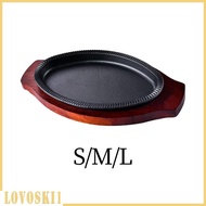 [Lovoski1] Griddle Steak Plate Platter Fajita Pan Fajita Server Plate Steak Pan Grill Plate for Stov
