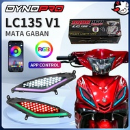 Dynopro LC135 V1 Mata Gaban LED Signal Light Dyno Pro LC V1 Lampu Dada APP Control Pilot LED Lamp