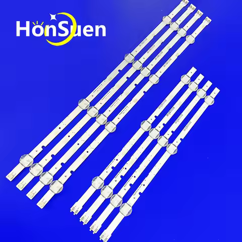 100% New KIT 8PCS LED Strips for SAM SUNG 43 TV UN43M5200AFXKR UN43M5200AF UN43M5200A UN43M5200