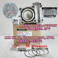 BLOK SEHER + PISTON SATU SET KUALITAS ASLI ORIGINAL YAMAHA YGP 2PV MX King 2015-sekarang  NVA ( New 