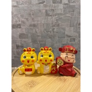 Set of 3 Models of Mr. God of Wealth, Snake Decorative Accessories CNY, Curtain Making Accessories C