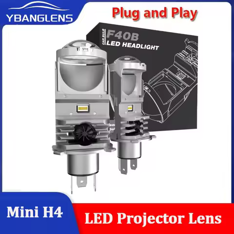 40B LED H4 Lens Bi-led Mini H4 Projector Headlight Bulbs Lenses Head Lamp Turbo LED Bulb High Low Li